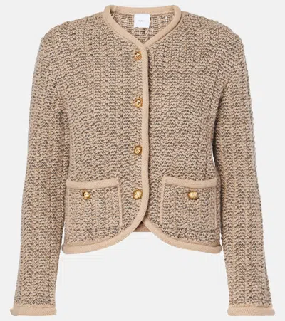Patou Wool And Alpaca Cardigan In Beige