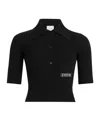 Patou Wool And Cashmere Polo Shirt In Black