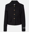 Patou Wool And Cotton-blend Jacket In Black