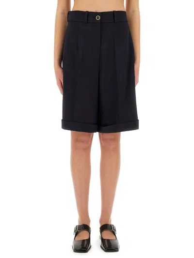 PATOU WOOL BERMUDA SHORTS