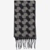 Patou Wool Blend Scarf With Logo In 红色的