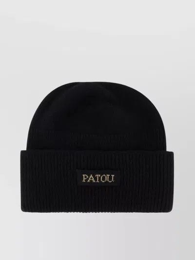 Patou Wool Blend Beanie Hat With Folded Cuff