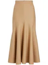Patou Wool-blend Midi Mermaid Skirt In Neutrals