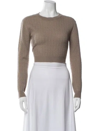 Pre-owned Patou Wool Crew Neck Sweater In Neutral