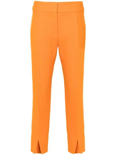 Patou Cropped-hose Aus Wolle In Orange