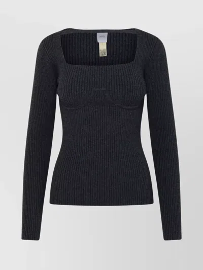 Patou Maglia Corset In Grey