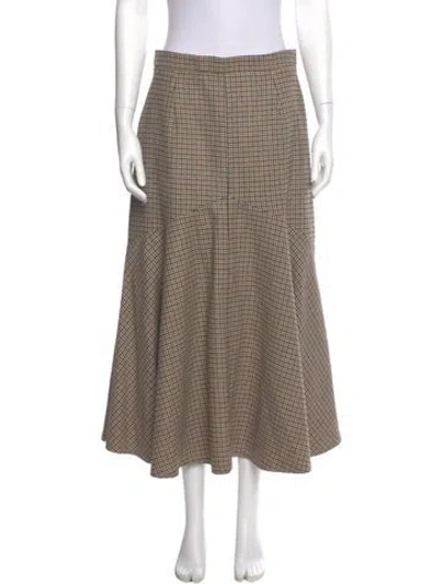 Pre-owned Patou Wool Midi Length Skirt In Neutral