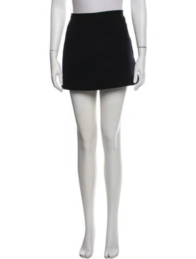 Pre-owned Patou Wool Mini Skirt In Black