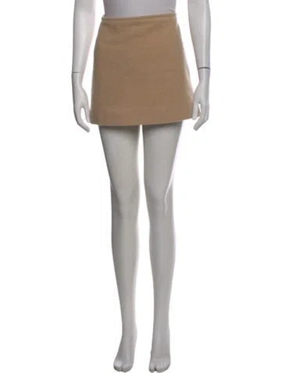 Pre-owned Patou Wool Mini Skirt In Neutral