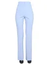 Patou Essential Wool Pants With Hook And Eye Closure In Azure