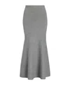 Patou Wool Peplum Skirt In Gray