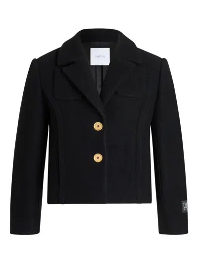 Patou Wool Tailored Jacket In Black