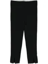 Patou Wool Tapered Trousers In Black