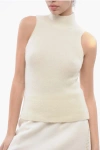 Patou Wool Turtle Neck Sleeveless Sweater