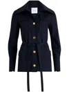 Patou Wool Twill Jacket In Blue