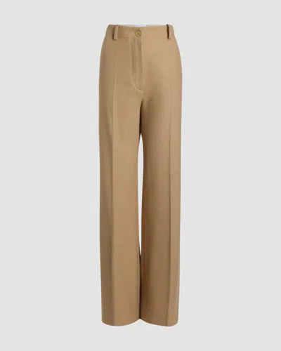 Patou Wool-cashmere Blend Trousers In Brown