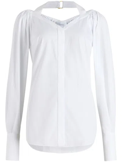 Patou Wrap-detail Shirt In White