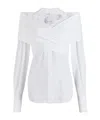 Patou Wrap-detail Shirt In White