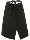 Patou Wrap Midi Skirt In Black