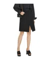 Patou Wrap Skirt In Cotton Gabardine In Black