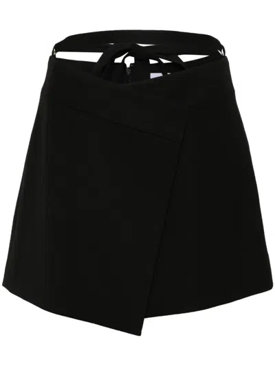 Patou Wrapped Mini Skirt In Black