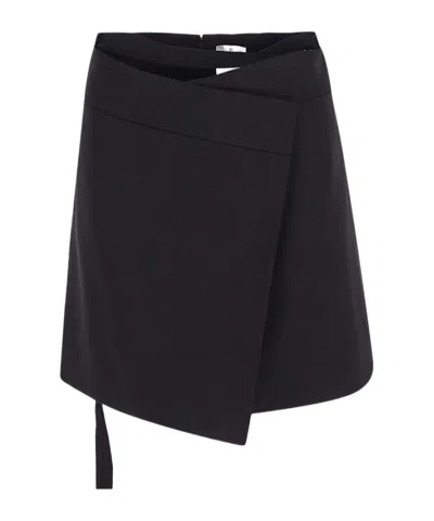 PATOU PATOU WRAPAROUND SELF-TIE FASTENED MINI SKIRT