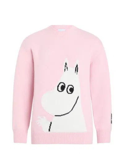 Patou X Moomin Crew-neck Sweater In Pink