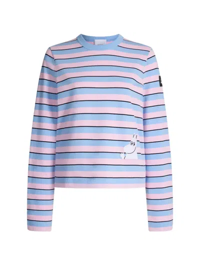 Patou X Moomin Organic Cotton Long Sleeve T-shirt In Blue