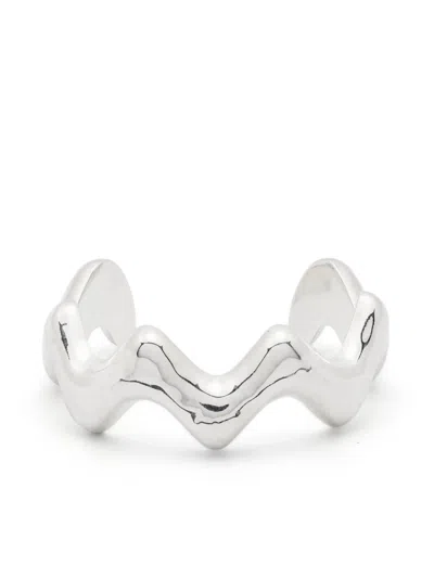 Patou Zigzag Cuff Bracelet In 银色