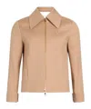 Patou Zip-up Cropped Twill Jacket In Neutral
