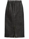 Patou Zip-up Quilted Midi Skirt In Black
