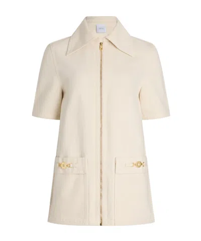 PATOU ZIPPED DENIM MINI DRESS