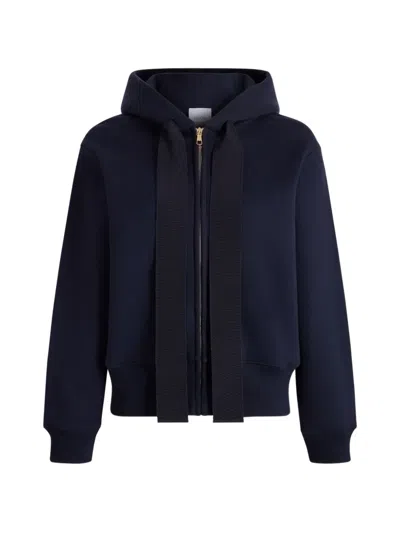 Patou Zipped Hoodie In Blue
