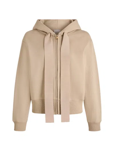 Patou Zipped Hoodie In Neutral