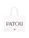 Patou -inspired Cotton Mini Bag With Decorative Trim In White