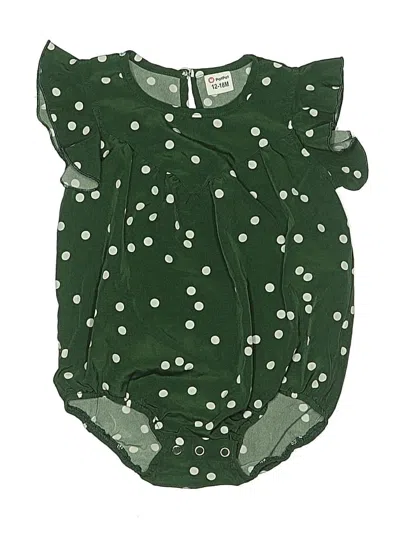 Pre-owned Patpat Kids' Short Sleeve Onesie In Green