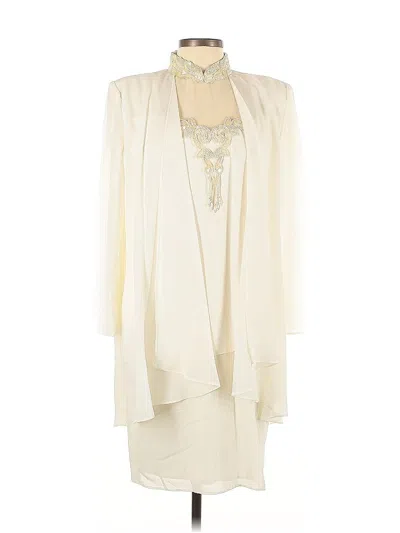 Pre-owned Patra Cocktail Dress In White