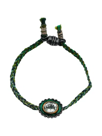 Patricia Arango Amethyst Braided Bracelet In Black