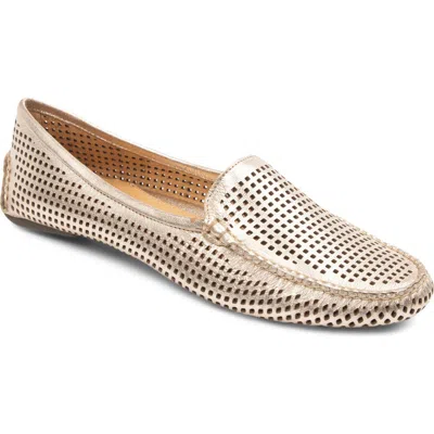 Patricia Green 'barrie' Flat In Gold Leather