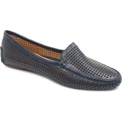 Patricia Green 'barrie' Flat In Navy Leather