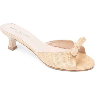 Patricia Green Bettye Kitten Heel Slide Sandal In Brown