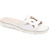 Patricia Green Boca Sandal In White Leather