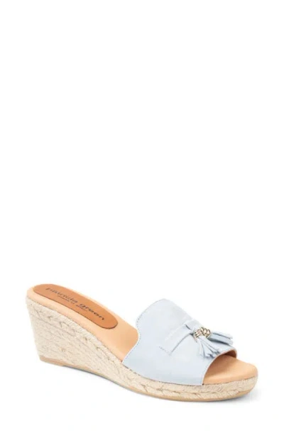 Patricia Green Capri Tassel Espadrille Wedge Sandal In Blue