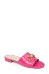 Patricia Green Charlie Slide Sandal In Hot Pink Leather