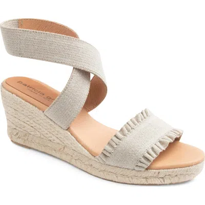 Patricia Green Easton Ankle Wrap Platform Wedge Sandal In Natural Canvas