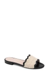 Patricia Green Emma Raffia Slide Sandal In Black