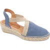 Patricia Green Grace Espadrille Wedge In Denim