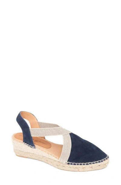 Patricia Green Grace Espadrille Wedge In Navy