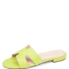 Patricia Green Hallie Flat Sandal In Lime