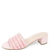 Patricia Green Harper Raffia Block Heel Sandal In Blush Pink